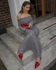 2024 High-End European & American One-Shoulder Sweater Dress - Women's Long, Waist-Hugging, Hip-Wrapping Style