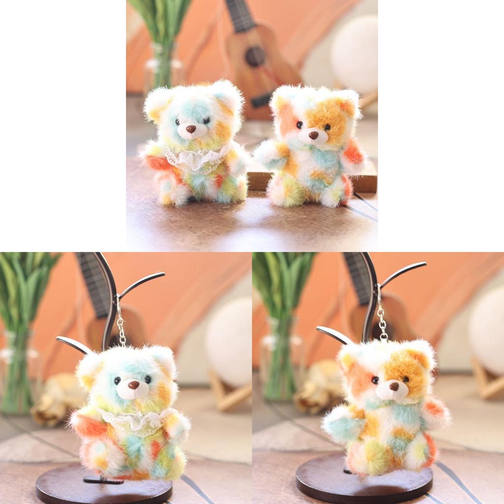 Plush Bear Keychain With Lace Design For Kids And Adults