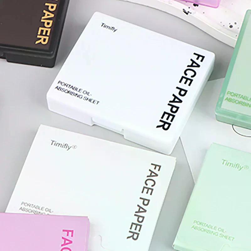Werkzeuge Öl absorbierend Ölentfernungs-Tücher Mit Make-up-Puff 100 Stück Mattierende Gesichts-Tücher Kontrollpapier Reinigung Hautpflege