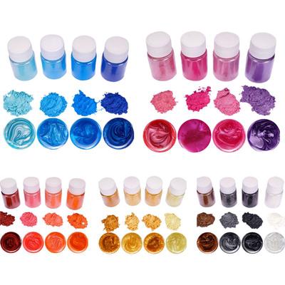 4 adet/takım Reçine Takı DIY Yapımı El Sanatları Parlayan Toz Aydınlık Pigment Seti Kristal Epoksi Malzeme