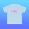 Looking To Kiss a Boy Unisex Heavy Cotton Tee Y2K Iconic Funny It Girl Meme Phrase Party Shirt Sassy Sarcasm Gift Unhinged Chaotic Viral