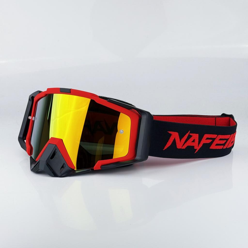 NAFEIB New Motorcycle Glasses Motocross Safety HD Lenses Goggles Dirt Bike ATV Ski mtb Goggles MOTO Outdoor Cycling Sunglasses