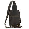 Simple Style Leather Chest Bag Crazy Horse Leather Retro Chest Pack Sling Bag Crossbody Chest Packs Thick Cowhide Men's Bags