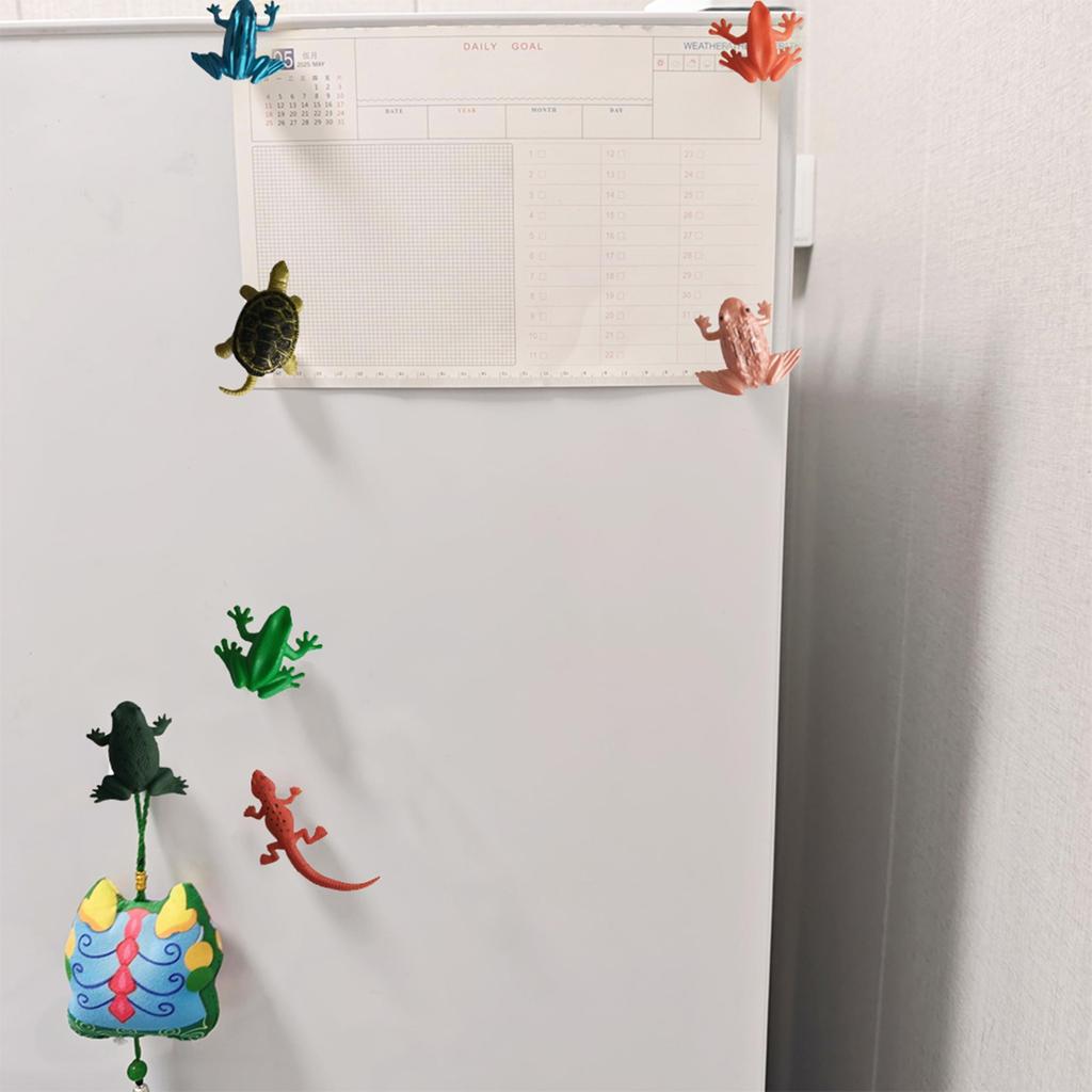 12 Pieces Of Quirky Reptile Refrigerator Stickers With Magnets, Soft Rubber Refrigerator Stickers, Computer Decorations