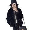 Korean Style Short Fur Collar Coat For Women Mom