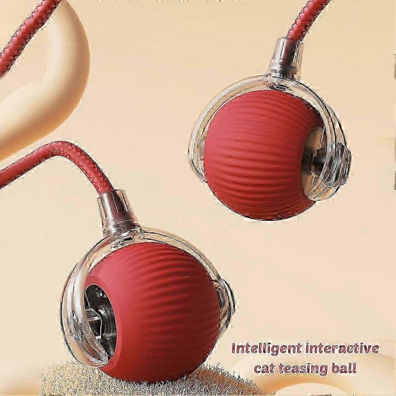 Interaktives Katzenballspielzeug mit intelligentem Rollen und bunten Lichtern für Kätzchen