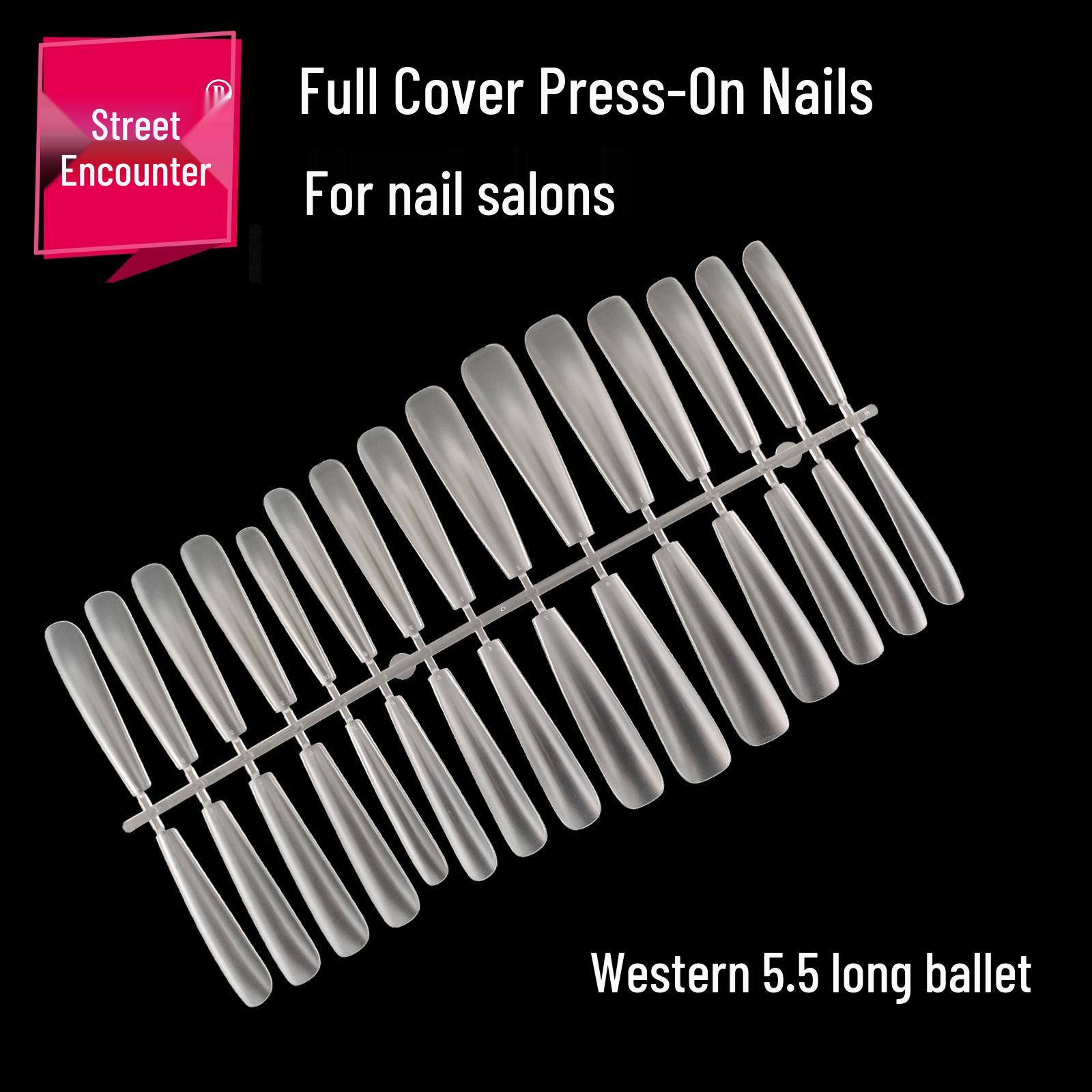 

Long Transparent Rectangular Fake Nail Tips for European and American Nail Art