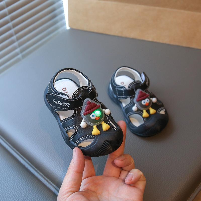 New Boys Beach Shoes Girls Baby Anti-kick Sandals Children's Toddler Shoes Summer Soft-soled Lantern Sandals