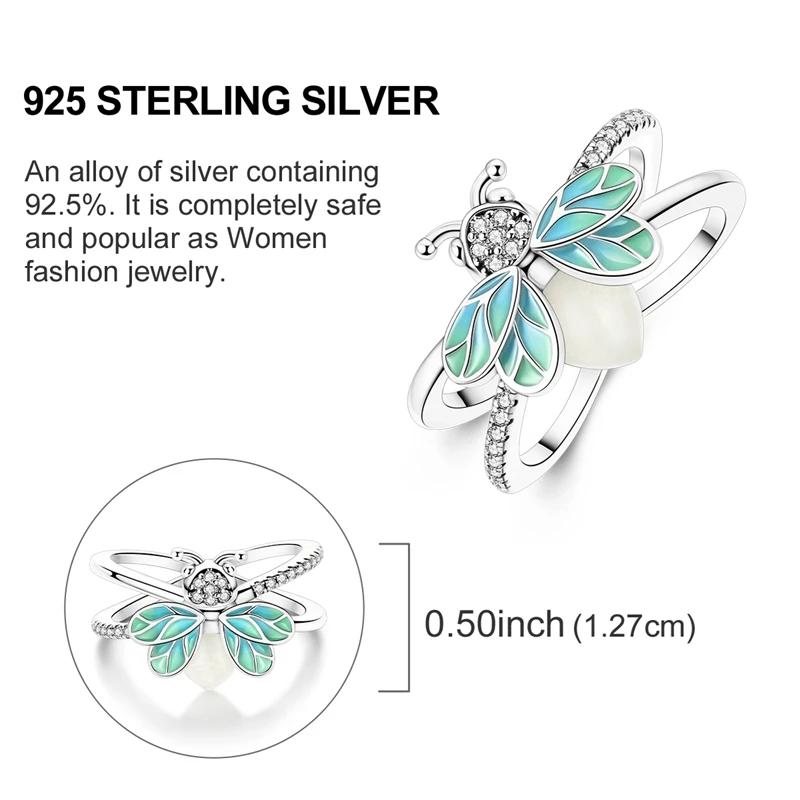 Rings Original 925 Silver Rings Simple Zircon Heart Ring for Wedding Valentine's Day Women Ring Jewelry Gift