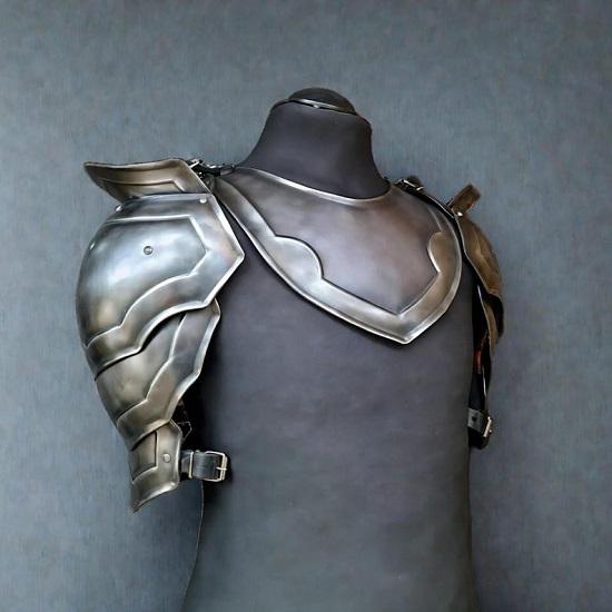 Medieval Shoulder Guard Armor Knight Larp Reenactment Halloween Prop Costume Cosplay