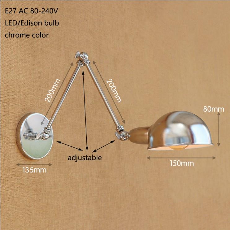 Industrial Retro Loft Brass Wrought Iron Wall Lamp E27/E26 Bedroom Bedside Bathroom Entrance Balcony Cafe Studio Lighting