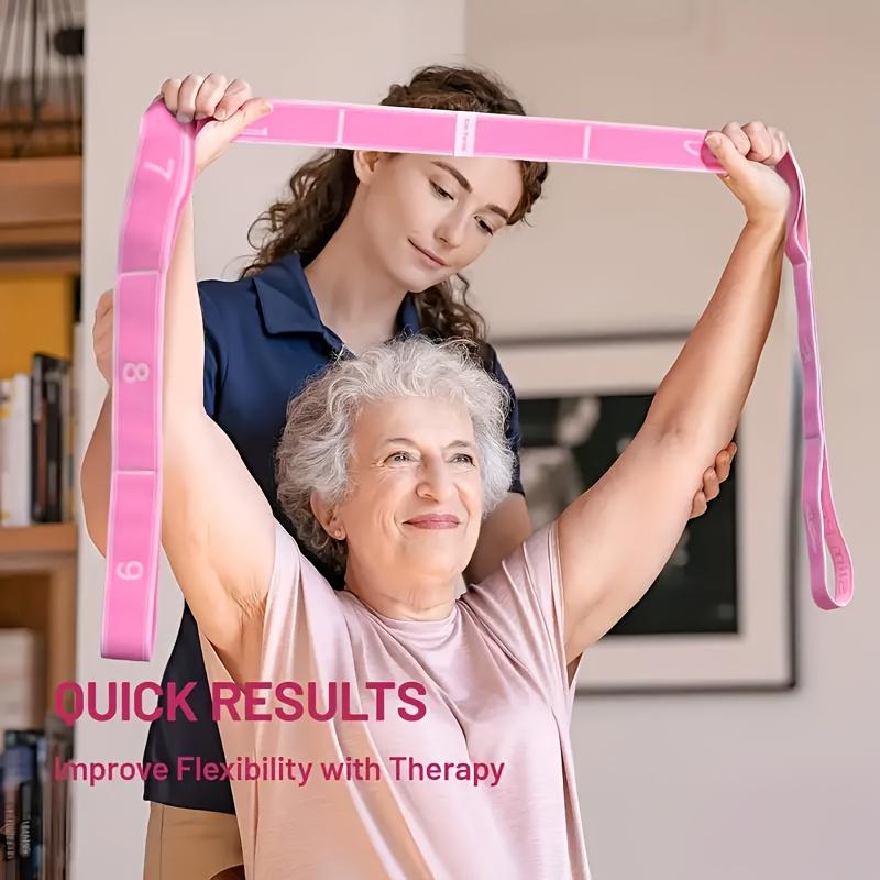 Jógový strečinkový pás | Pilates odporový pás, Flexibilní, Stohovatelný, Střední úroveň napětí, Ideální pro tanec, jógu, pilates, gymnastiku, Materiál: Nylon.