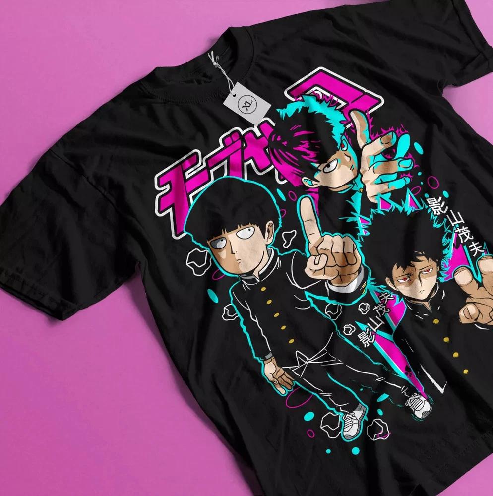 Mob Psycho 100 Unisexga Strip Anime Unisexga Gift Unisex TShirt Black S