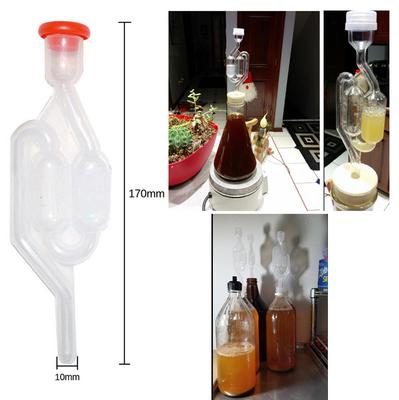 Transparent One-way Wine Air Lock Beer Brewing Fermentation Exhaust Valve Home Plastic Beer Making Tool Equipment Airlock