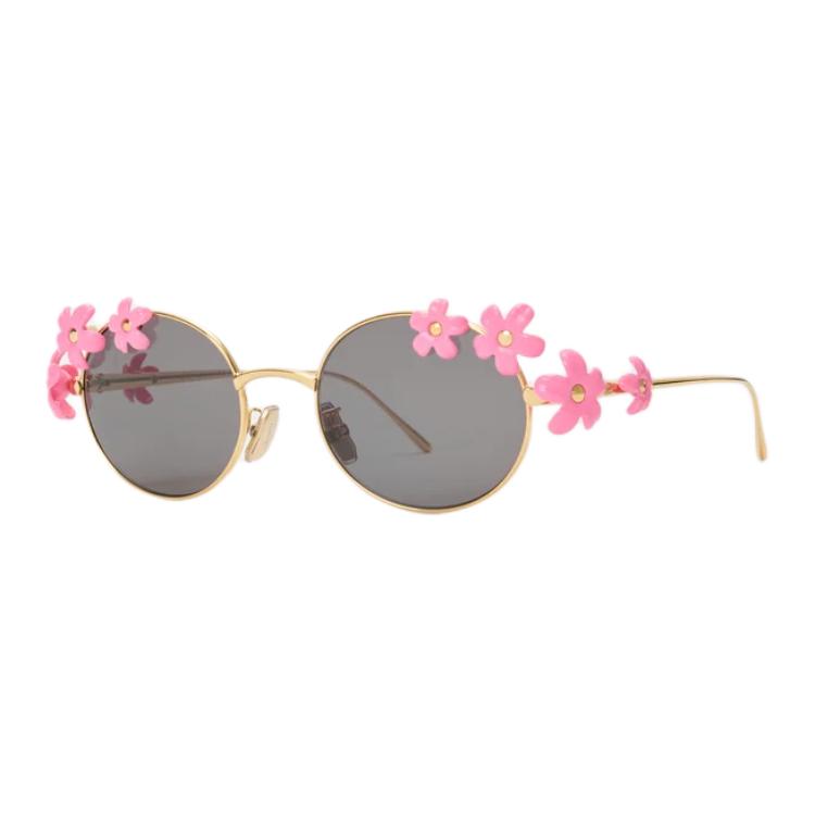 

Loewe Full Frame Detail Round Sunglasses Women sunglasses Gold G314FRLX04-7140 51,Gold