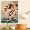5D Round Pearl Painting Kit Majestic Dragon Pattern DIY Handmade Crystal Art Home Interior Decor Gift