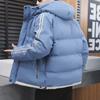 Men's Winter Hooded Cotton-Padded Jacket - Thick, Warm, and Casual Velvet Design.