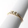 Yellow Gold Plated Pearl Ring: Minimalist June Birthstone Stacking Ring: Art Deco Dainty Bridal Jewelry for her