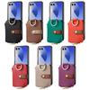 Custodia Portacarte di Lusso per Telefono per Samsung Galaxy Z Flip 8 7 6 5 4 3 5G Flip8 Flip7FE Portafoglio Portamonete ad Anello in Pelle PU Cover Rigida