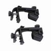 2 Pcs New Portable Adjustable Clips on Drum Mount Rim Microphone Shockproof Clamp Holder(Black)