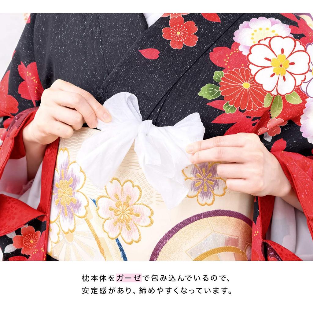 (Soubien) Obi Pillow, Gauze, with Gauze, for Furisode, for Coming-of-Age Ceremony, Clam-shaped, Urethane