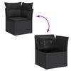 Vidaxl 6-Cz. Garden Furniture Set With Cushions, Black Poly Rattan