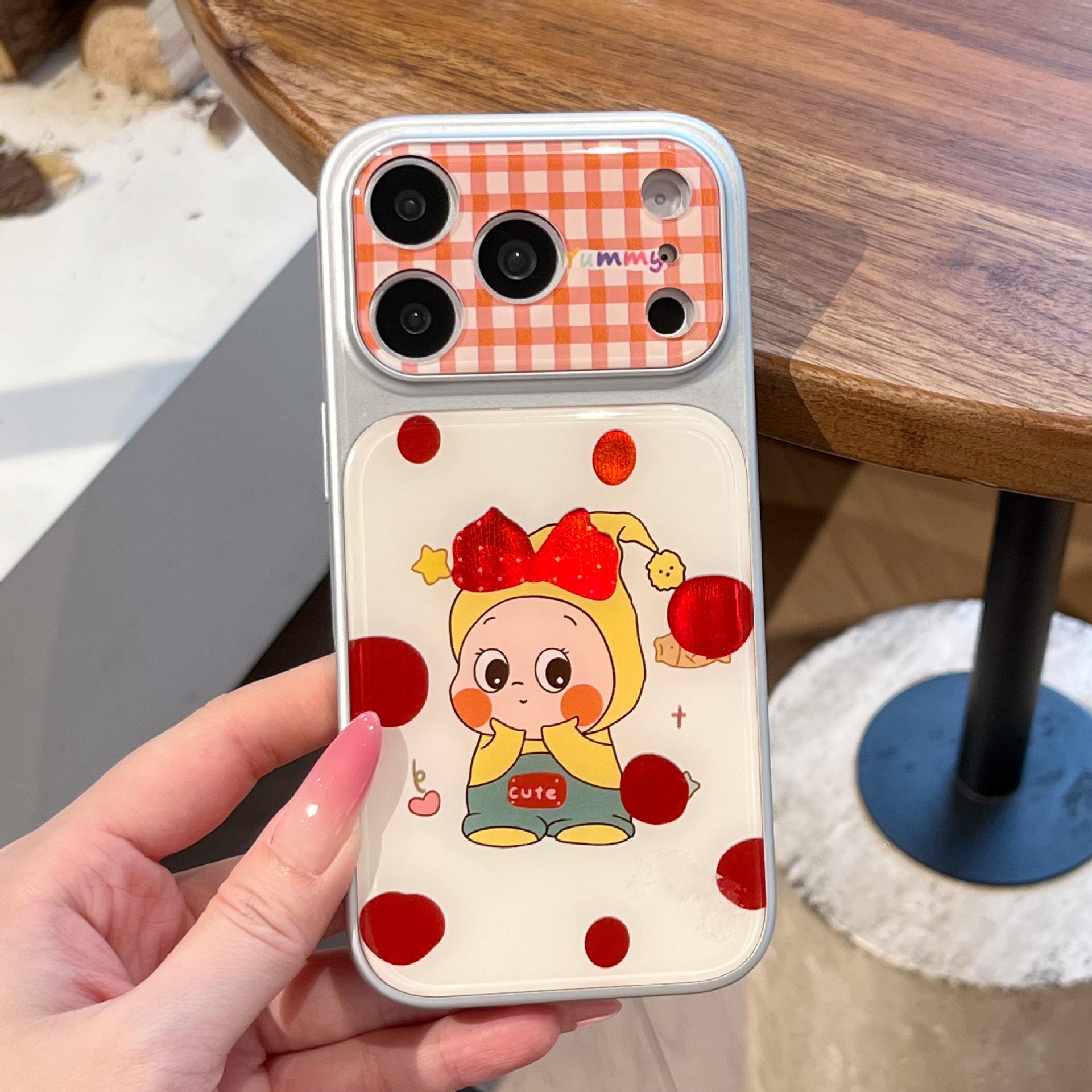 

Red Apple Star Person Gilded Acrylic Phone Case for iPhone Hard Shell