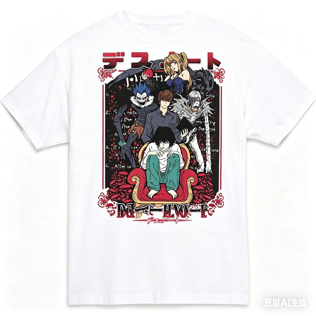 Death Note Cotton Tshirt Personality Clothes New Model Anime Shirt Yearround Clothing Plus Size Unisex Classic Hot Product Gift