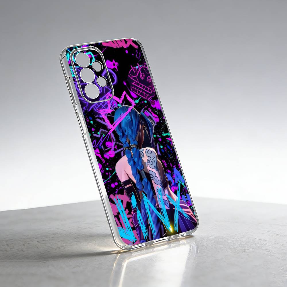 A-Arcane hot game J-JinXs Phone Case For Samsung S25,S24,S21,S22,S23,S30,Ultra,S20,Plus,Fe Transparent Cover