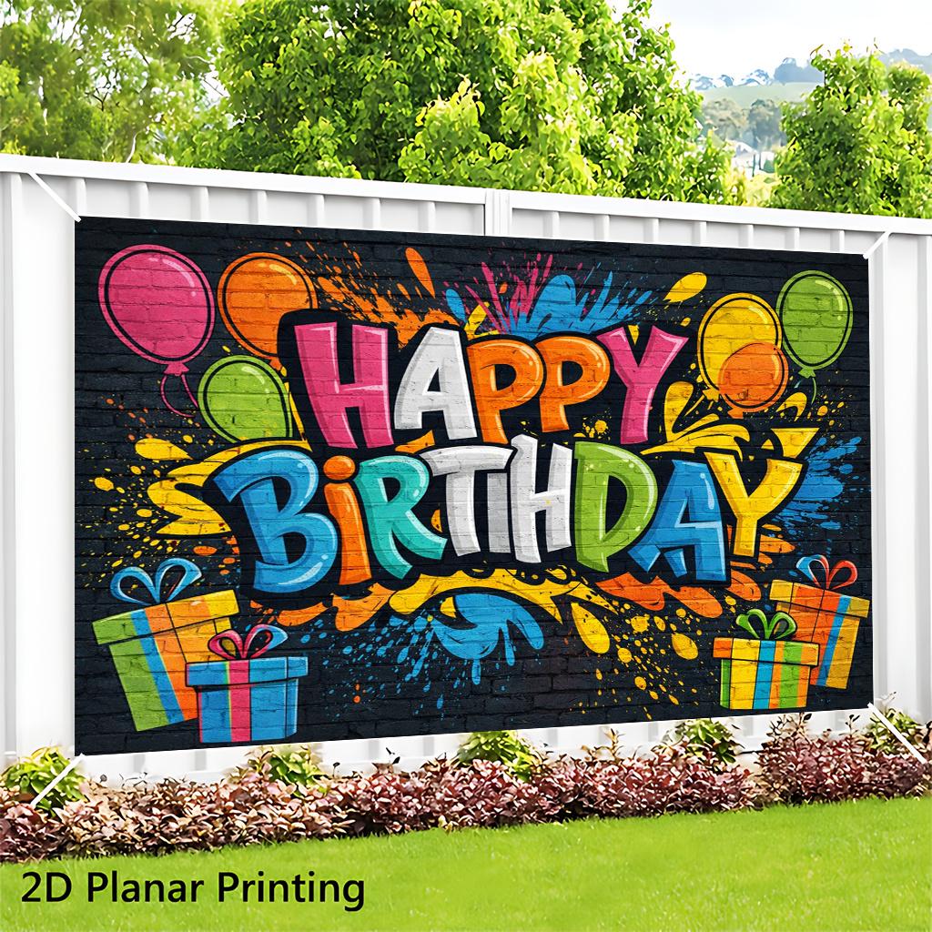 Party Backdrop Happy Birthday Birthday Photo Booth Background Wall Decor