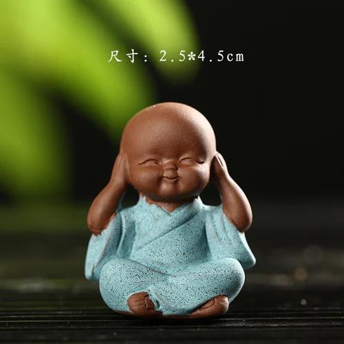 Creative and cute ceramic purple sand tea pet decorations, flower pots, tea ceremony, car mounted Zen decorations Artificial