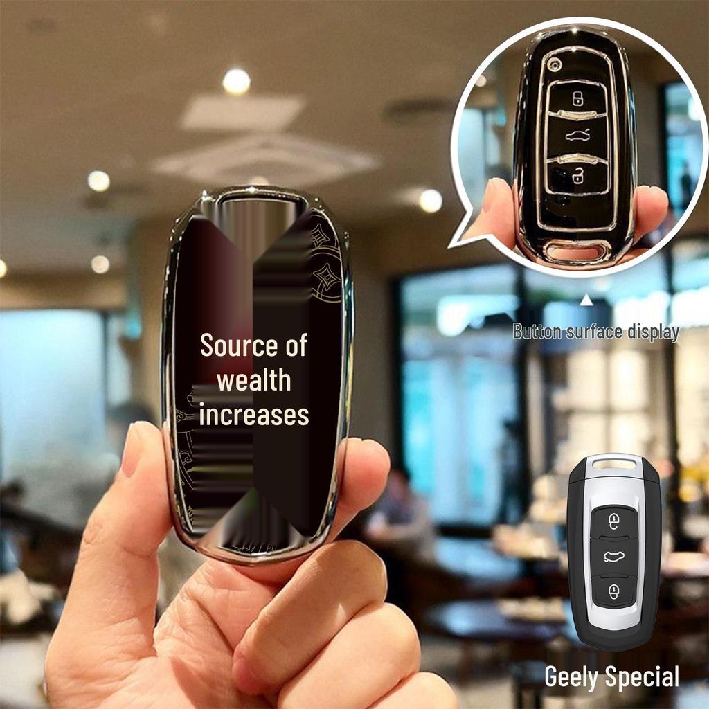 Key Cover for Geely Models: Boyue, Xingyue, Xingrui, Emgrand, Denim, Binrui, Binyue, Icon – Trendy Protective Shell