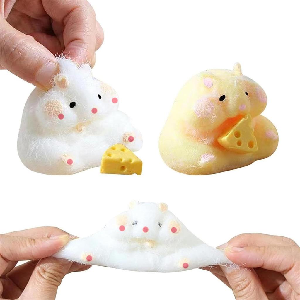 Hamster Squeezing Fun Pig Cheese Soft Sticky Bag Mud Feeling Squeezing Slow Decompression Toy