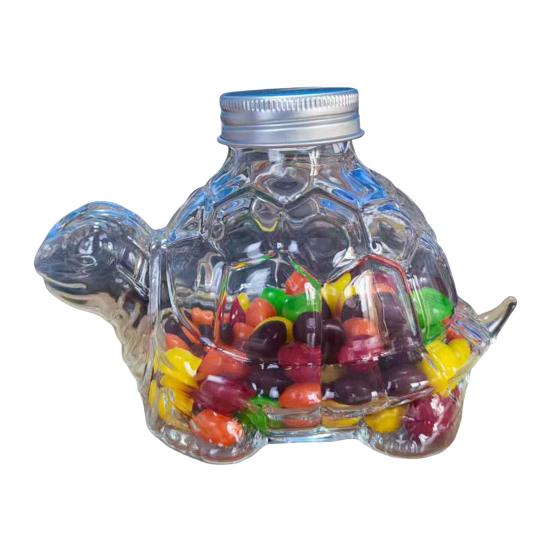 Animal Shape Glass Candy Jar Airtight Pet Treat Container for Kitchen Storage Transparent Canister for Cookies Coffee Snack