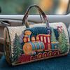 3D-gedruckte gesteppte Baumwoll-Reisetasche - Damen Yoga-Tote-Handtasche