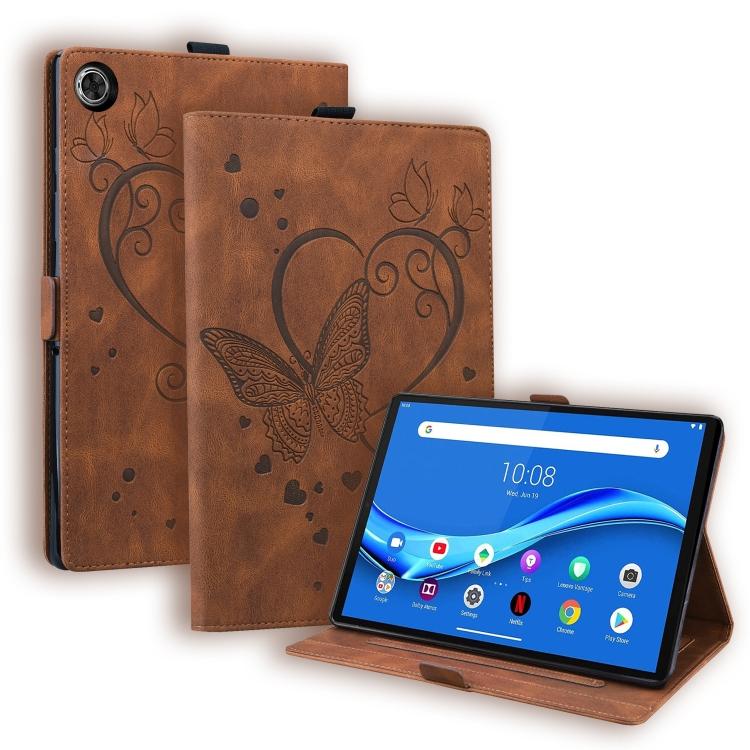For Lenovo Tab M10 Plus TB-X606F TB-X606X Love Butterfly Mønster Horisontal Flip Lærveske med Holder