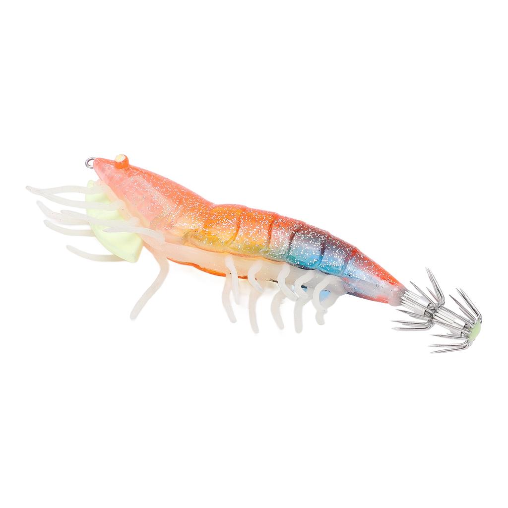 Fake Wood Shrimp Bait Fishing Wobbler Squid Jig Artificial Luminous Cuttlefish Hook LuresPink