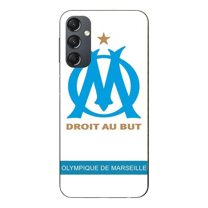 Coque Pour Samsung galaxy A24 logo OM Olympique de Marseille blanc Fond Maniacase
