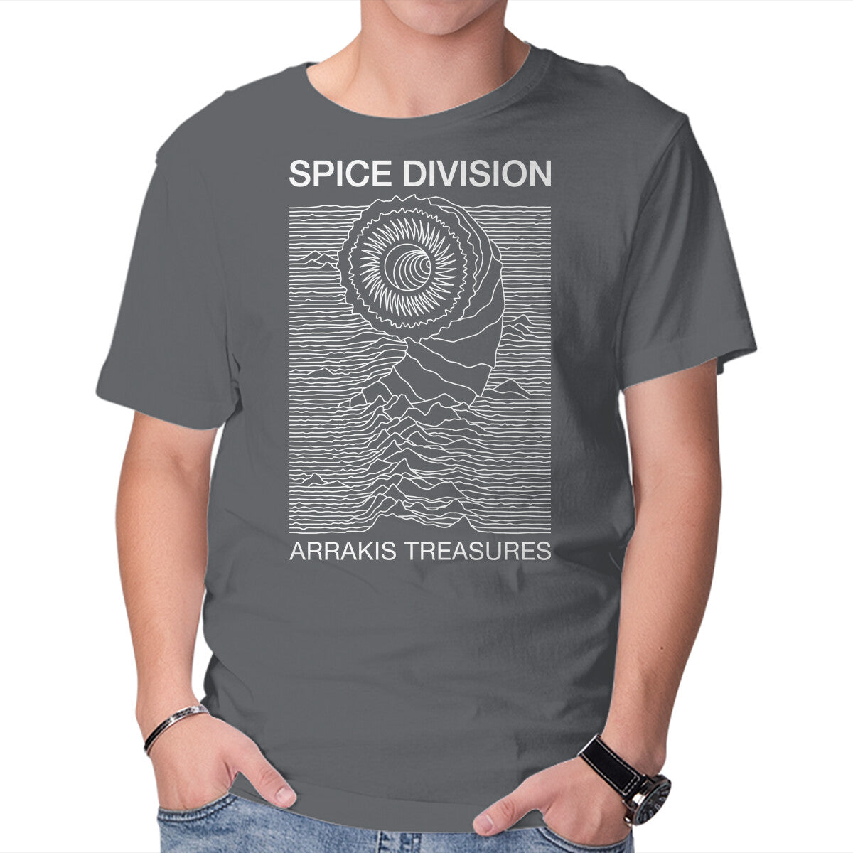 Unisex Crew Neck T-Shirt Spice Division Graphic Short Sleeve Casual Tee XS