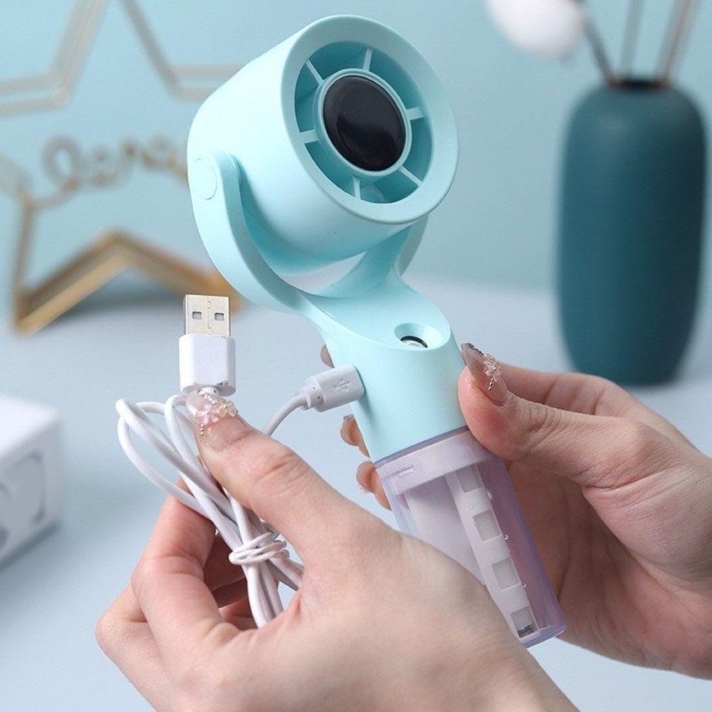 3 Speed Handheld Spray Fan Hand Held Fast Cooling Fan Water Spray Mist Fan  Student Dormitory