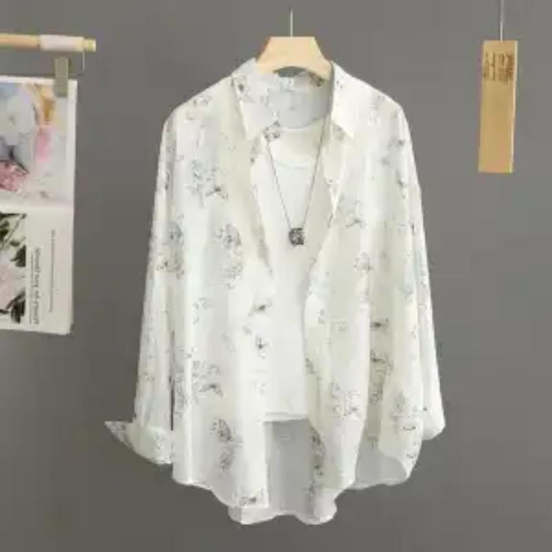 Trendig Cardigan Solskyddskläder Design Lager på lager Andningsbar Toppskjorta Dam Ny Höst Knapptopp