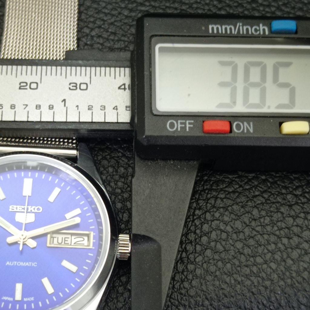 VINTAGE REFURBISHED SEIKO 5 AUTOMATIC JAPAN MENS BLUE COLOR DIAL WATCH A440603-4 Sk-a440603