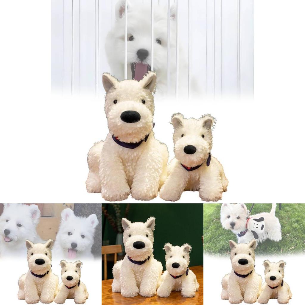 Cute West Highland White Terrier Plush Doll Fluffy Stuffed Animal Ideal For Birthdays And Special Occasions