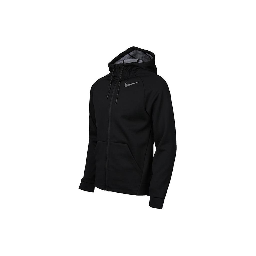 Nike Sweatshirts Men's Black Hooded Moderate Cardigan 860512-010
