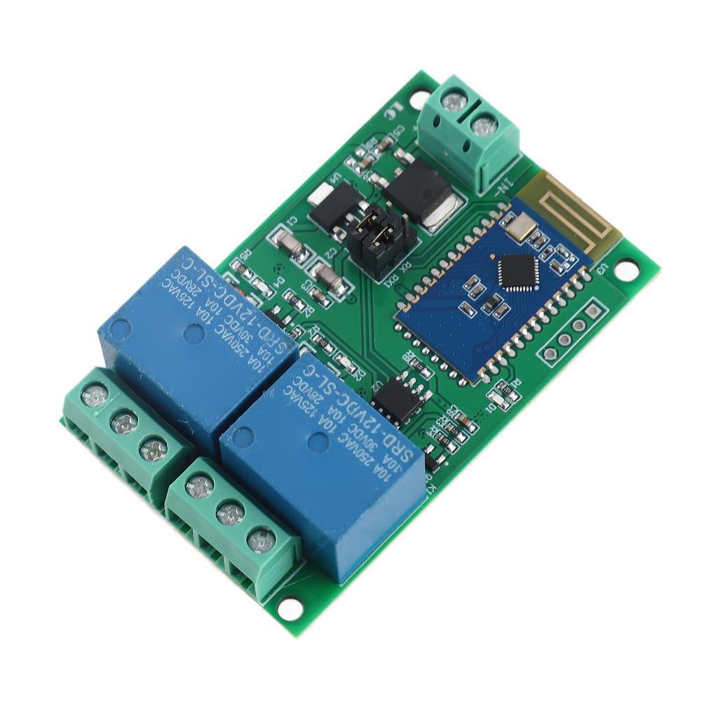 Relay Module 2 Channel Bluetooth Board APP Remote Switch Control with Light Indicator DC 12V