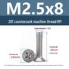 Stainless Steel Phillips Countersunk Machine Screws M2-M5, Flat Tail, Full Thread