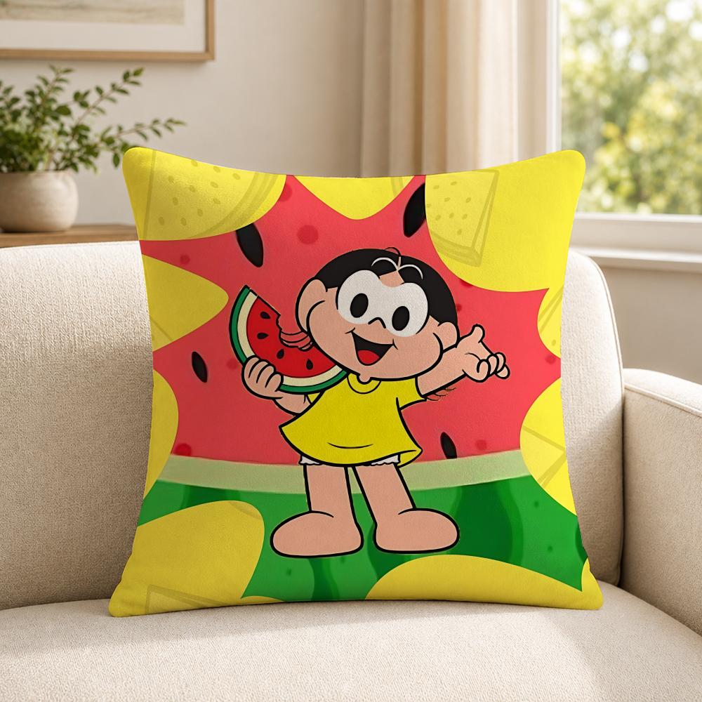 Character MMagali Cartoon Cushion Cover Soft Short Plush SkinFriendly Cushion Case for MultiScene Use