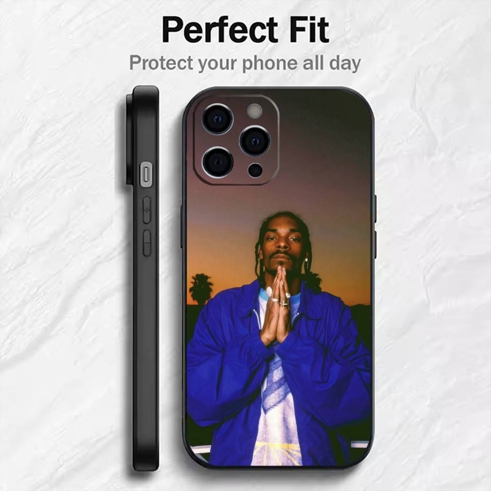 

G-Funk S-Snoop Dog-gg Phone Case For iPhone17,16,15,14,13,12 Plus,Max Soft Silicone Black Cover iPhone11PROMAX