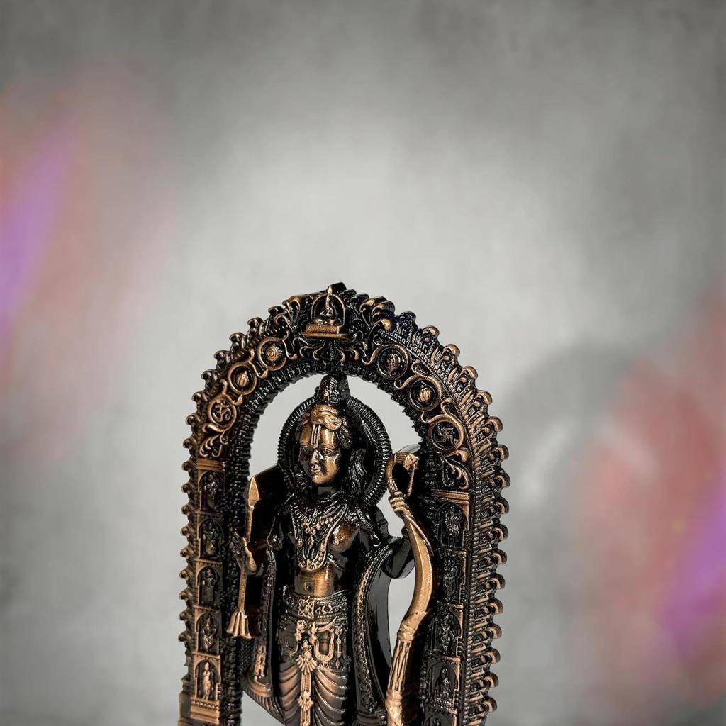 Artbiz Metallkollektion Ram Lalla Murti | 6 Zoll Kupfer Lord Ram Idol für Heimtempel | Ayodhya Shri Ram Statue