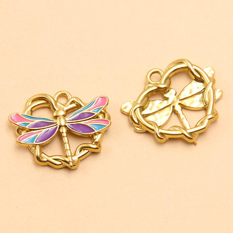 Colorful Enamel Insect Pendants: Ant, Dragonfly, Beetle – DIY Jewelry Accessories (4 Styles)